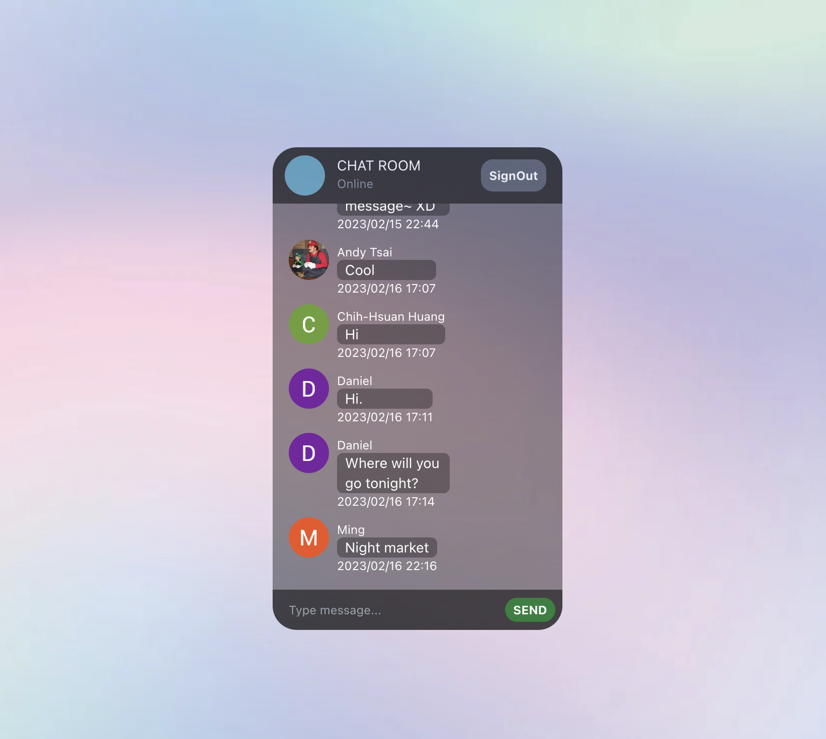 Fancy Chat Room